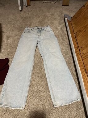 Abercrombie & Fitch Light Blue Wide Leg Jeans